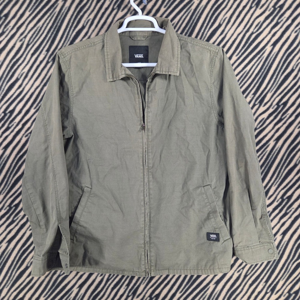 Vans Off The Wall Utility Canvas Field Jacket Olive Green Mens Large